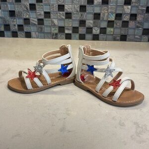 Cynthia Rowley NWT Gladiator Sandals Size 6.Patriotic USA Stars.Strappy.